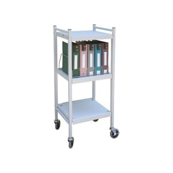 Image for Omnimed Mini Vertical Open Chart Rack 3 Shelves 5 Binder Capacity Beige from HD Supply