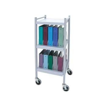 Image for Omnimed Mini Vertical Open Chart Rack 3 Shelves 10 Binder Capacity Beige from HD Supply