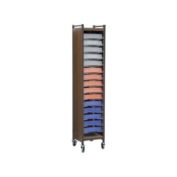 Image for Omnimed Tall Horizontal Cabinet Rack 15 Chart Capacity Beige from HD Supply