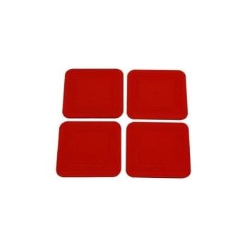 Image for Dycem Non-Slip Coasters Red Set Of 4 from HD Supply