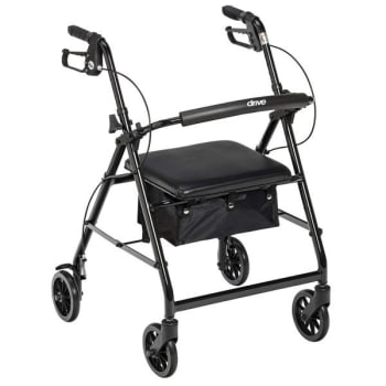 Image for Drive Medical Design® Rollator,6in 4whl.alum.paddedst,blk from HD Supply