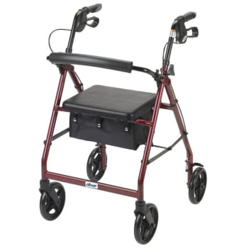 Image for Drive Medical Design® Rollator,7.5" 4whl.alum.padst,red from HD Supply