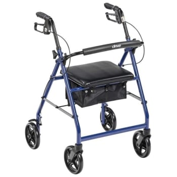 Drive Medical Design® Rollator,7.5" 4whl.alum.padst,blue