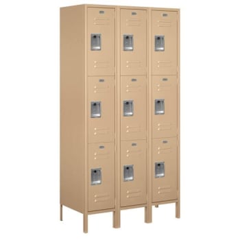 Image for Salsbury Industries® Tan-Triple Tier Standard Metal Locker-6 Feet X 18 Inches from HD Supply
