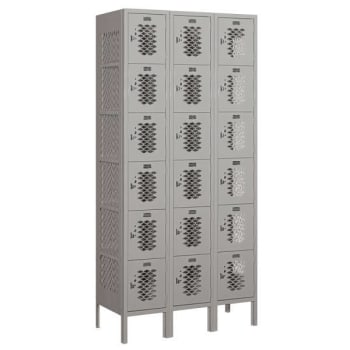 Image for Salsbury Industries® Gray-Six Tier Box-Vented Metal Locker 6 Feet Highx15inches from HD Supply