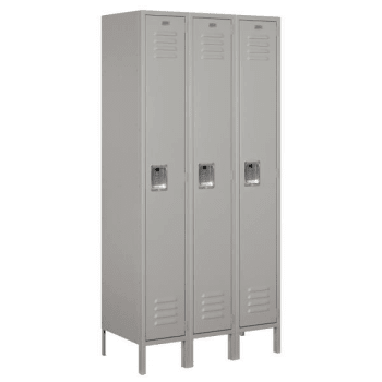 Image for Salsbury Industries® Gray-Single Tier-Standard Metal Locker 6 Feet X 18 Inches from HD Supply