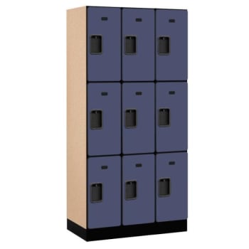 Image for Salsbury Industries® Blue Triple Tier-Wood Locker 6 Feet High X 18 Inches from HD Supply