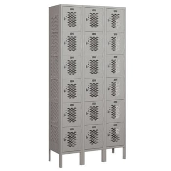 Image for Salsbury Industries® Six Tier Box-Vented Metal Locker-Gray-6 Feet X 12 Inches from HD Supply