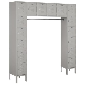 Salsbury Industries® Gray-Six Tier Box Standard Metal Locker-Unassembled
