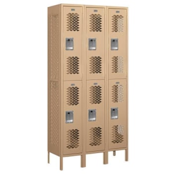 Image for Salsbury Industries® Tan-Double Tier Vented Metal Locker-6 Feet X 15 Inches from HD Supply