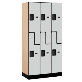Image for Salsbury Industries® Gray- Double Tier S Style-Wood Locker 6 Feet X 18 Inches from HD Supply