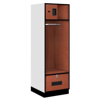 Salsbury Industries® Cherry 24 Inch Wide Designer Wood Open Access Locker