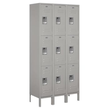 Image for Salsbury Industries® Gray-Triple Tier Standard Metal Locker 6 Feetx15 Inches from HD Supply