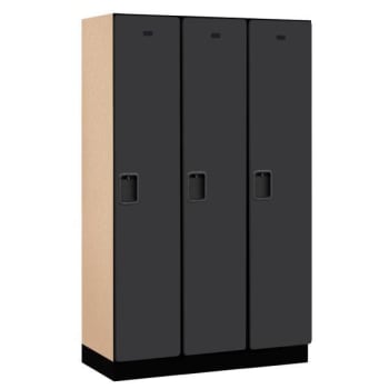 Salsbury Industries® Black Single Tier Designer Wood Locker 6 Feet X 18 Inches