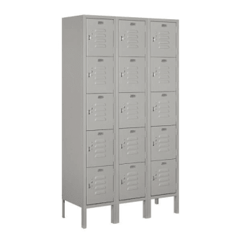 Image for Salsbury Industries® Gray-Five Tier Box-Standard Metal Locker-5 Feet X 12inches from HD Supply