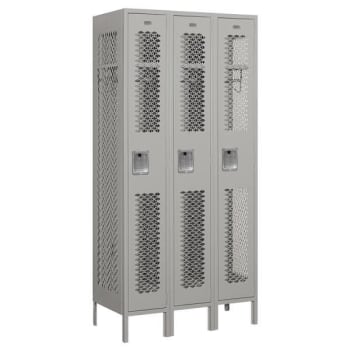 Salsbury Industries® Gray-Single Tier Vented Metal Locker 6 Feet X 18 Inches