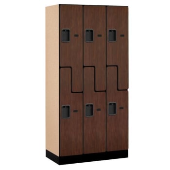 Image for Salsbury Industries® Mahogany Double Tier S Style Wood Locker 6 Feet X 18inches from HD Supply
