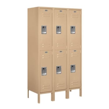 Image for Salsbury Industries® Tan-Double Tier Standard Metal Locker 5 Feet X 15 Inches from HD Supply