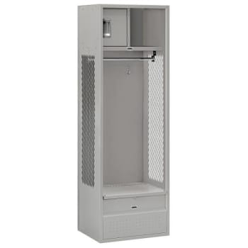 Image for Salsbury Industries® Gray-24 Inch-Open Access Metal Locker 6 Feet X 18 Inches from HD Supply