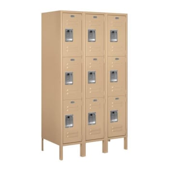 Image for Salsbury Industries® Tan-Triple Tier Standard Metal Locker-5 Feet X 18 Inches from HD Supply