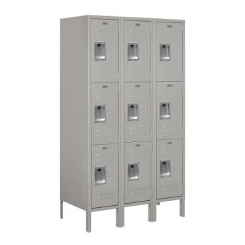 Image for Salsbury Industries® Gray-Triple Tier Standard Metal Locker-5 Feet X 18 Inches from HD Supply