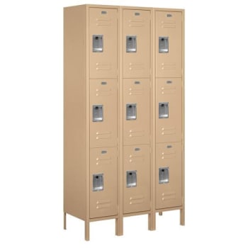 Image for Salsbury Industries® Triple Tier-Tan-Standard Metal Locker 6 Feet X 15 Inches from HD Supply