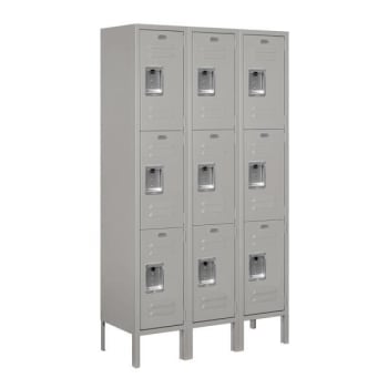 Image for Salsbury Industries® Gray- Triple Tier Standard Metal Locker 5 Feet X 12inches from HD Supply