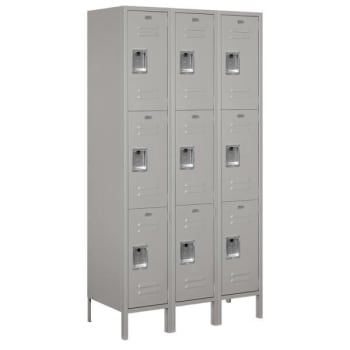Image for Salsbury Industries® Gray-Triple Tier-Standard Metal Locker 6 Feet X 18inches from HD Supply
