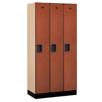 Image for Salsbury Industries® Cherry-Single Tier Designer Wood Locker 6 Feet X 18 Inches from HD Supply