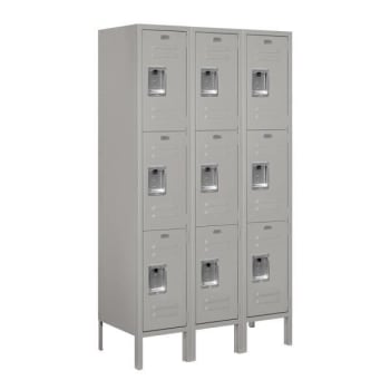 Image for Salsbury Industries® Gray-12 Inch-Triple Tier Metal Locker 5 Feet X 15 Inches from HD Supply