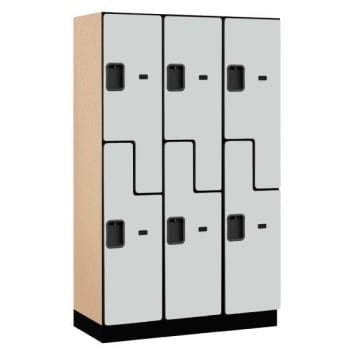 Image for Salsbury Industries® Gray-Double Tier S Style Wood Locker 6 Feet X 18 Inches from HD Supply