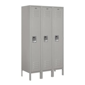 Image for Salsbury Industries® Gray-12 Inch-Single Tier Metal Locker 5 Feet X 15 Inches from HD Supply