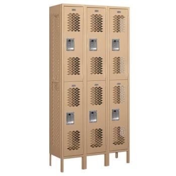 Image for Salsbury Industries® Tan Double Tier Vented Metal Locker 6 Feet X 12 Inches from HD Supply