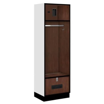 Image for Salsbury Industries® Mahogany Designer Wood Open Access Locker 6feet X 18inches from HD Supply