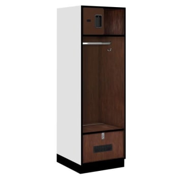 Image for Salsbury Industries® Mahogany 24 Inch Wide Designer Wood Open Access Locker from HD Supply