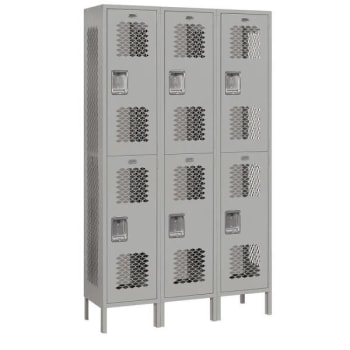 Image for Salsbury Industries® 6 Ft. X 15 In. 2-Tier Vented Locker (Gray) from HD Supply