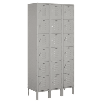 Salsbury Industries® Gray-12 Inch-Standard Metal Locker 6 Feet High X 15 Inches