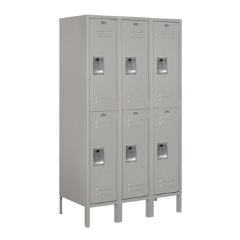 Image for Salsbury Industries® Gray-Double Tier Standard Metal Locker 5 Feet X 18 Inches from HD Supply