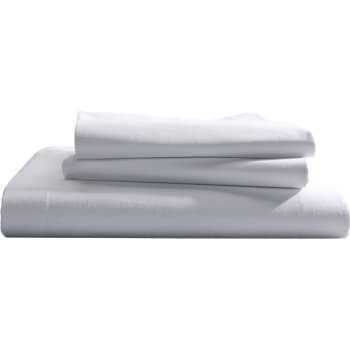 Best Western ComforTwill Solid Fitted Sheet, Queen, 60x80x15", White, Case Of 24