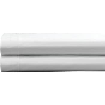 Best Western ComforTwill Stripe Fitted Sheet,Queen, 60x80x15", White, Case Of 24