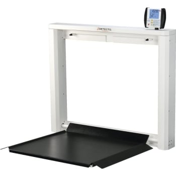 Image for Detecto® Wall Mounted Fold-Down Wheelchair Scale, 1,000 Lb Capacity from HD Supply