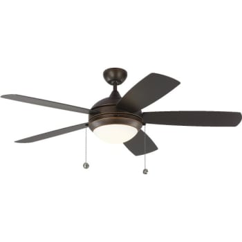 Image for Monte Carlo Discus 52 In. 5-blade Led Ceiling Fan W/ Light (roman Bronze) from HD Supply
