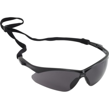 Pyramex® PMXtreme™ Safety Eyewear Black Frame With Gray Anti-Fog Lens With Cord