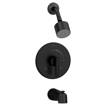Image for Symmons® Dia® Cyl Matte Black 1.5 GPM Tub/Shower Trim from HD Supply