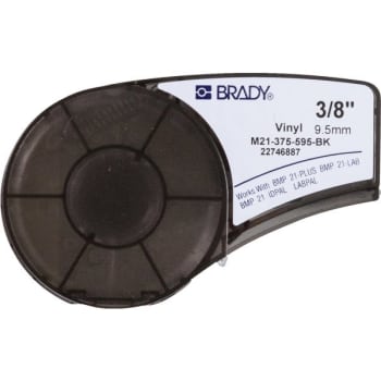 Brady® HandiMark®  BMP21 Series Vinyl Labels 0.375" W x 21 ft L Black
