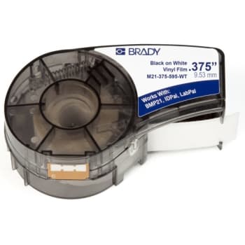 Image for Brady® HandiMark®  BMP21 Series Vinyl Labels 0.375" W x 21 ft L White from HD Supply