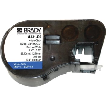 Image for Brady® BMP51/BMP53/BMP41 Nylon Cloth Labels 1 in H x 0.5 in W White 180 Labels from HD Supply