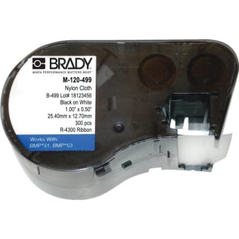 Image for Brady® Bmp51 Nylon Cloth Labels 1" H X 0.5" W White from HD Supply