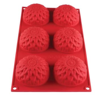 Image for Thunder Group® 3.89 Oz Sunflower High Heat Silicone Baking Mold With 6-Cavities from HD Supply