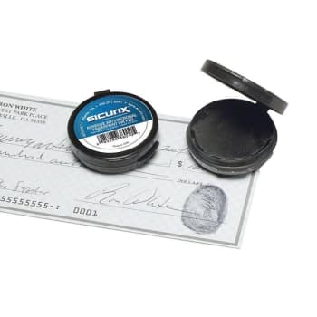 Image for Baumgartens Sicurix™ Black Fingerprint Ink Pad 1-7/8" X 1-7/8" X 1/2" from HD Supply